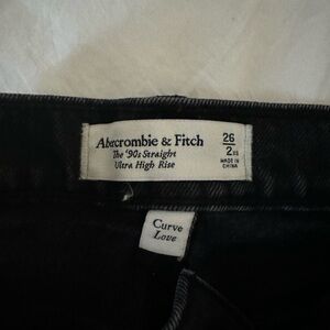 Abercrombie curve love 90s straight ultra high rise extra short jeans